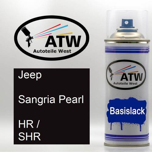 Jeep, Sangria Pearl, HR / SHR: 400ml Sprühdose, von ATW Autoteile West.
